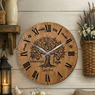 Homestead Wall Clock | Custom Name & Year