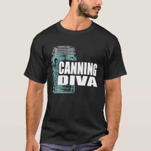 Homesteader Mason Jar Canning Prepper Diva Wht Sa T-Shirt