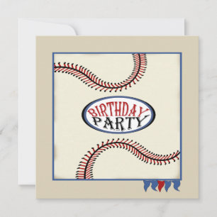 Hometown Baseball Birthday Invitation