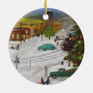 Hometown Christmas Ceramic Ornament