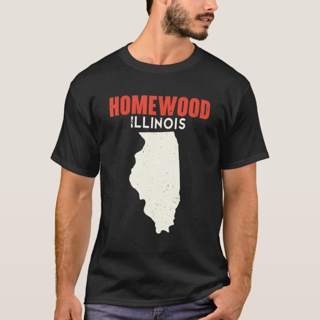 Homewood Illinois USA State America Travel Illinoi T-Shirt (Front)