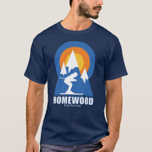 Homewood Mountain Ski Sunset Retro T-Shirt