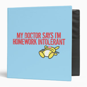 Homework Intollerant 3 Ring Binder
