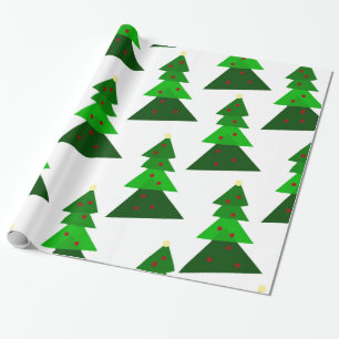 Homey Christmas Tree Pattern Wrapping Paper
