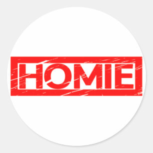 Homie Stamp Classic Round Sticker