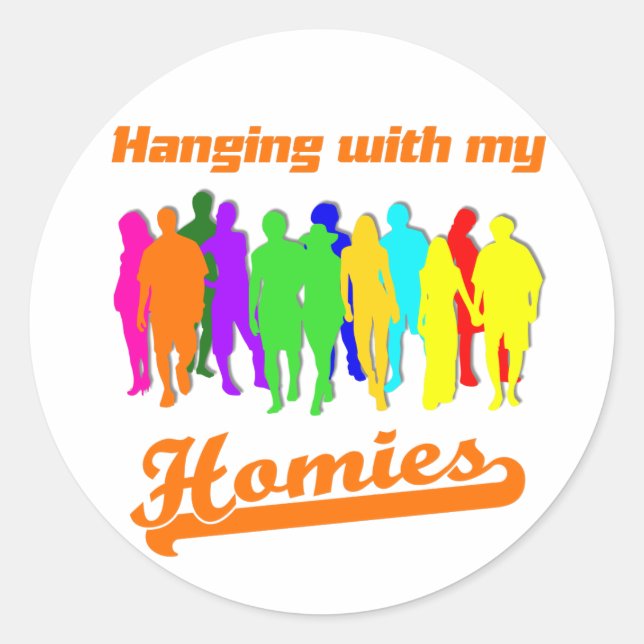 Homies Classic Round Sticker (Front)