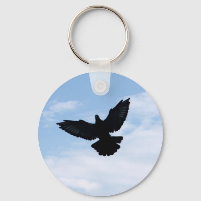 Homing Pigeon Coming Home Keychain (Front)