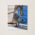Homing Pigeon Jigsaw Puzzle<br><div class="desc">Homing pigeon taking a break on the aft deck of my boat at sea.</div>