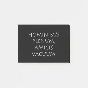 Hominibus plenum amicis vacuum post-it notes