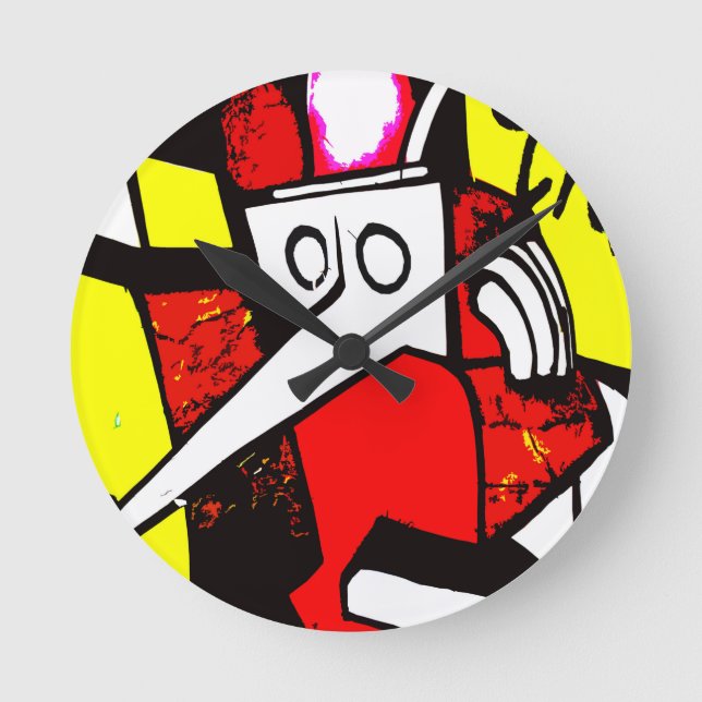 Hominid Round Clock (Front)