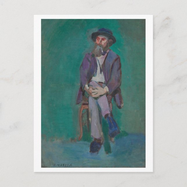 Homme assis (1900) postcard (Front)