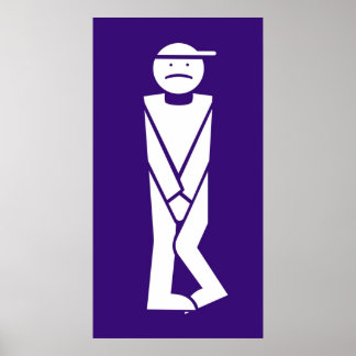 Homme pour toilettes poster