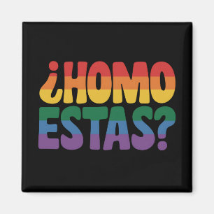 Homo Estas Funny Spanish Mexican Gay Ally LGBTQ Magnet