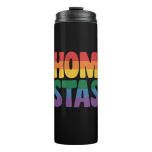 Homo Estas Funny Spanish Mexican Gay Ally LGBTQ Thermal Tumbler