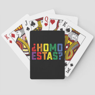 Homo Estas Spanish Mexican Funny Gay Pride LGBTQ Playing Cards