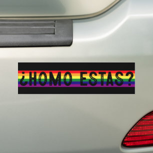 Homo Estas Spanish Mexican Gay Pride LGBTQ Month  Bumper Sticker