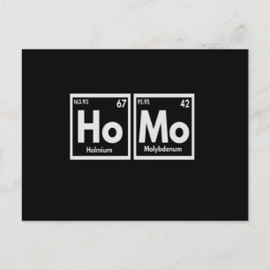 Homo Gay Pride Chemical Elements Shirt Funny LGBTQ Postcard