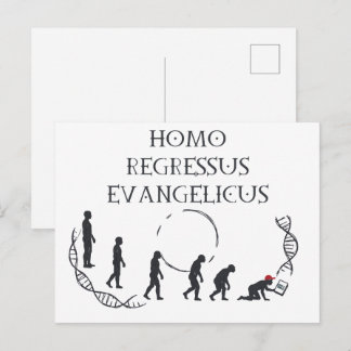 Homo Regressus Evangelicus – Funny Anti-MAGA Card