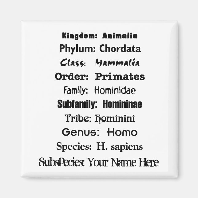 Homo Sapien Magnet (Front)