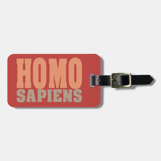 HOMO SAPIENS custom luggage tags (Front Horizontal)
