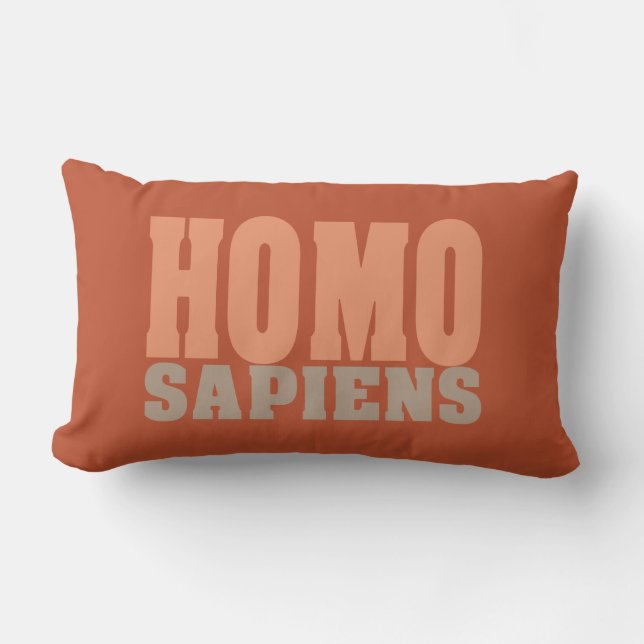 HOMO SAPIENS custom throw pillow (Front)