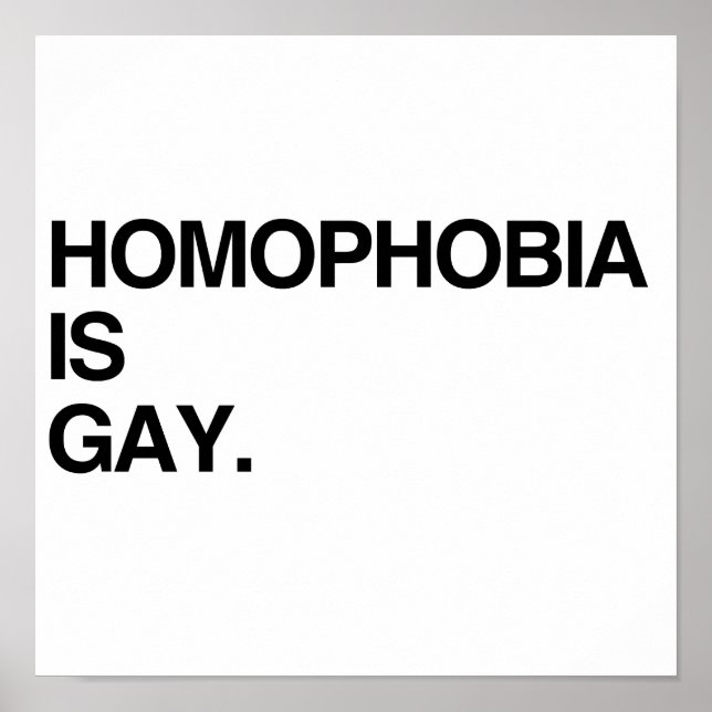HOMOPHOBIA IS GAY POSTER (Front)
