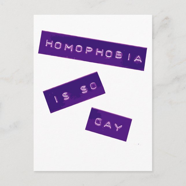 Homophobia Is So Gay II Postcard (Front)