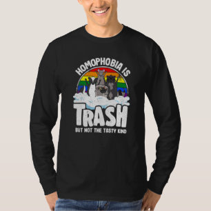 Homophobia Is Trash Gay Pride Racoon Opossum Ally T-Shirt