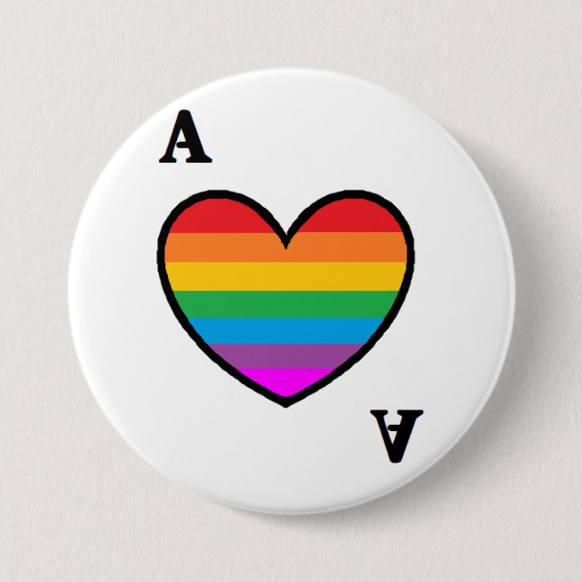 homoromantic Asexual Ace Button (Front)