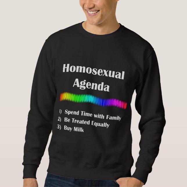 Homosexual Agenda Sweatshirt (Front)
