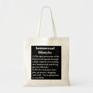 Homosexual Lifestyle Tote Bag