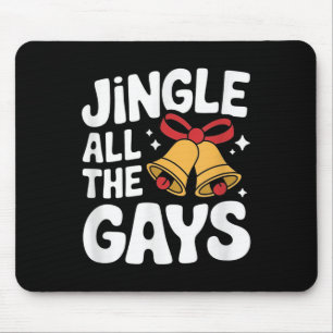Homoual Christmas Pun Funny Gay Lgbt Xmas  Mouse Pad