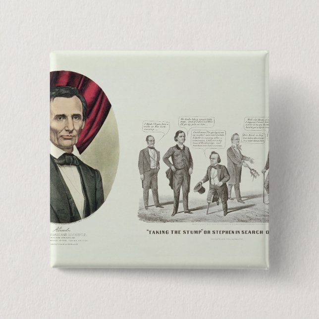 Hon. Abraham Lincoln 15 Cm Square Badge (Front)