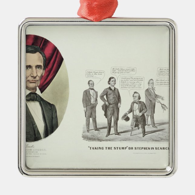Hon. Abraham Lincoln Metal Tree Decoration (Front)