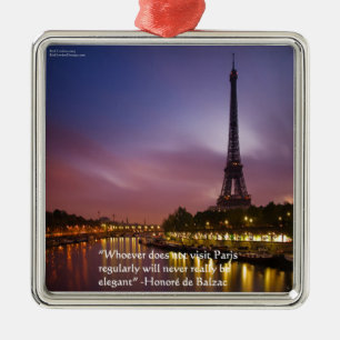 Hon de Balzac On Paris France Metal Tree Decoration