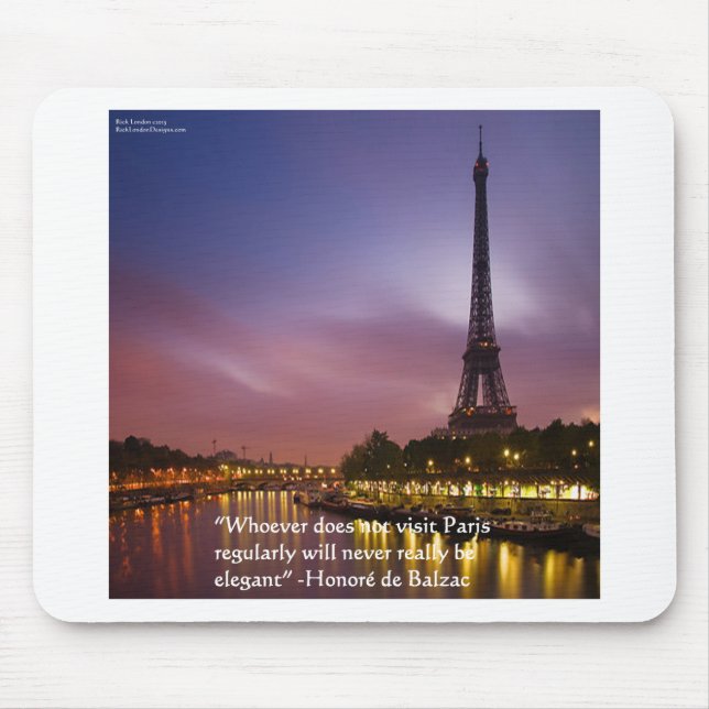 Hon de Balzac On Paris France Mouse Pad (Front)