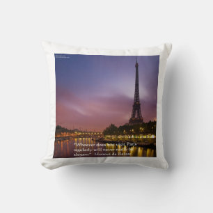 Hon. de Balzac Paris Elegance Quote Throw Pillow