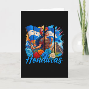 Honduran Flag Copan Honduras Trip Family Vacation  Card