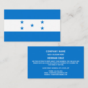 Honduran Flag, Flag of Honduras Business Card