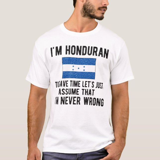 Honduran Heritage Honduras Roots Honduran Flag T-Shirt (Front)