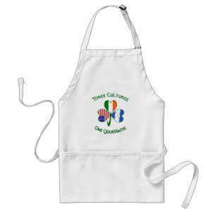 Honduran Irish American Flags Shamrock Your Name Standard Apron