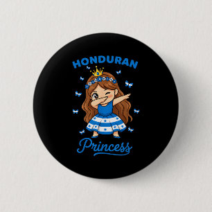 Honduran princess dabbing cute girl honduras flag  6 cm round badge