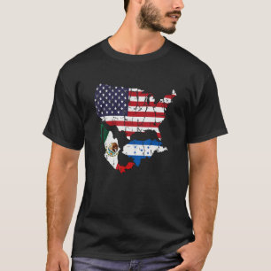 Honduras American Mexican Flag T-Shirt