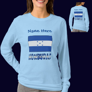 Honduras and Honduran Flag Blue Personalisation T-Shirt