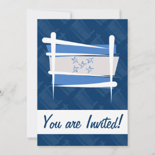 Honduras Brush Flag Invitation