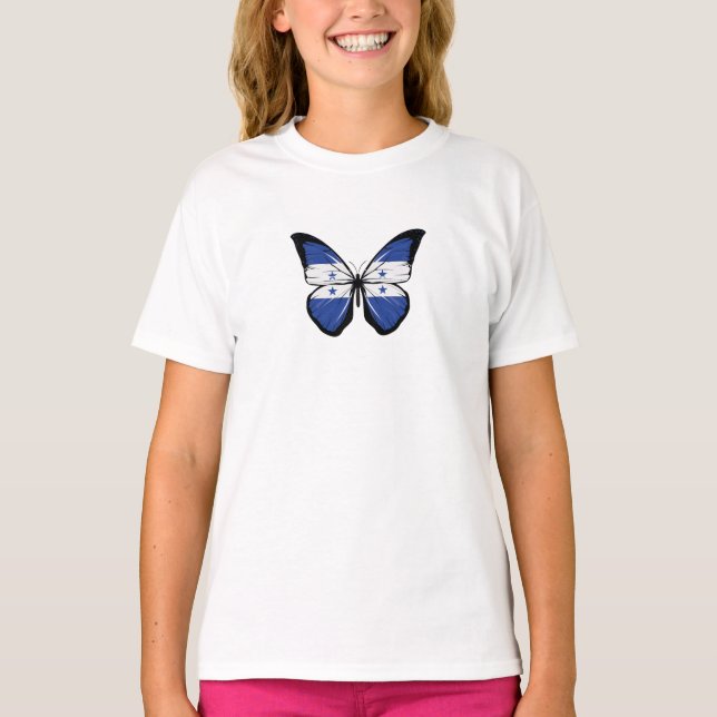 Honduras Butterfly Flag T-Shirt (Front)