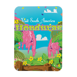 honduras Cartoon Travel print. Magnet