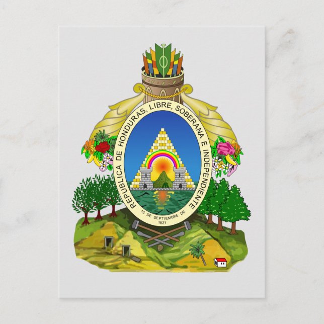 Honduras Coat of Arms Postcard (Front)