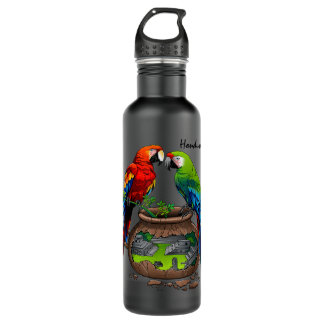 Honduras, Copan maya, loros  710 Ml Water Bottle