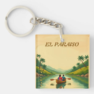  Honduras EL PARAISO Retro poster Key Ring